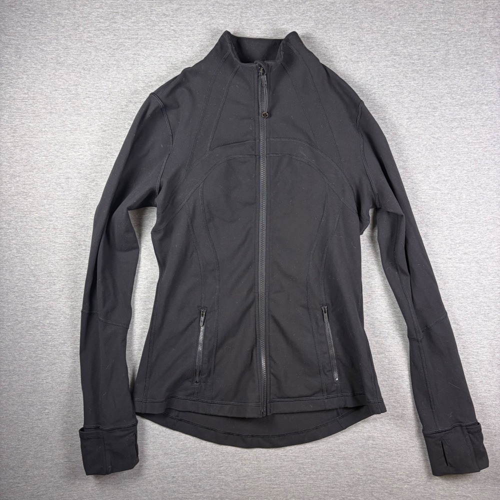 Lululemon Define Jacket Women 10 Black Luon Full Zip Activewear Yoga Workout
